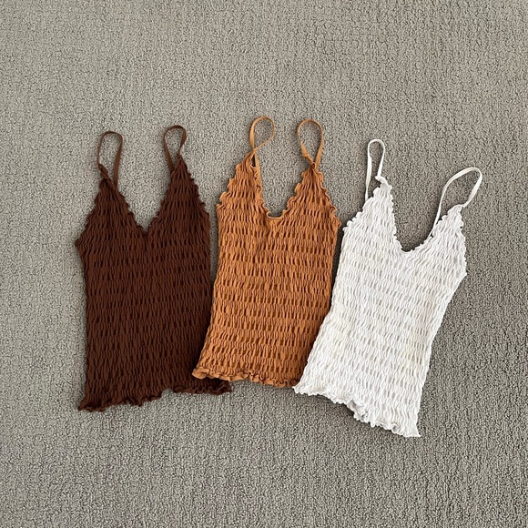 Free People BUNDLE- 3 Pucker Up Camis Sizes XS/S - Picture 1 of 10